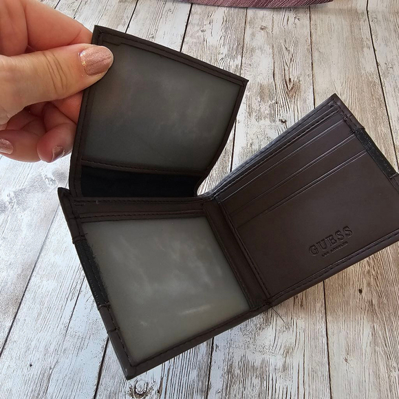 Men's Guess Wallet Brown Black One size - Picture 3 of 4